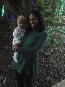 The light of my life sharing a night of looking at holiday lights with me